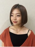 前下がりボブ/透明感カラー/韓国/髪質改善/奈良駅/奈良/近鉄奈良