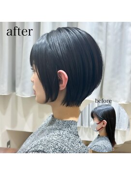 リュドール 栄(Rue D’or) 20代30代イメージチェンジショートカット立体感ブラック