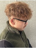 スペインカールメンズマッシュフェードメンズパーマ群馬太田眉毛