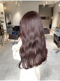 イメチェンハッシュカットフルバング似合わせレッドブラウン