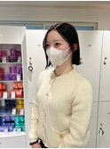 【OceanHair&Life田中愛梨】透明感!暗髪女子!切りっぱライン