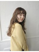 パーマ風ロングスタイル