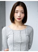 20代30代大人かわいいナチュラル暗髪エアーストレートヘア