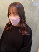 インナーカラーピンク
