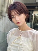 コクーン 銀座(Cocoon) 毛流れショート#ミニウルフ#デジタルパーマ#チェリーブラウン