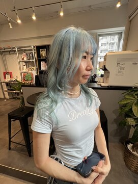 ファーム 大崎店(FAAM) ロングレイヤー×ターコイズブルー