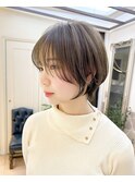 前髪あり大人ショートボブ