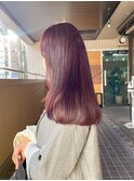 salon sea　仙田　ブリーチなしワインレッド