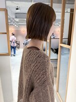 ラミエ バイ メルト 吉祥寺(lamie by melt)&nbsp;"久保田"切りっぱなしボブマロンベージュ外ハネブリーチなし