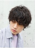 横浜西口シャドウパーマメンズマッシュウルフカットルーズパーマ
