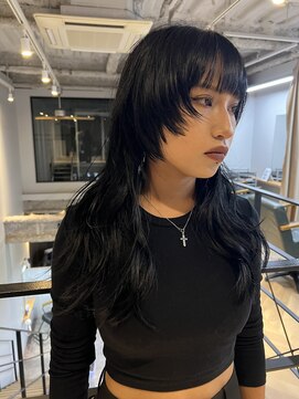 ヌープヘアーアイス(NUUP.hair ici) ロングレイヤーカット/ハイライトカラー/ハッシュカット