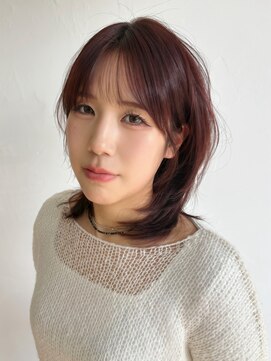 レイヤーカット/顔まわりカット/韓国ヘア/小顔ヘア/前髪カット
