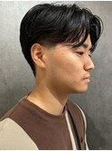 センターパートニュアンスパーマ