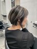 カット+［ポイントハイライトorポイント白髪ぼかしハイライト］カラー￥15400