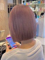 アース 郡山コスモス通り店(HAIR&MAKE EARTH)&nbsp;ピンクグレージュボブ