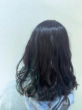 リー 甲子園(Lee) インナーオリージュカラー×ゆるふあロング