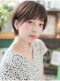 オリーブアッシュ前下がり小顔ショートウルフb戸頭20代30代40代