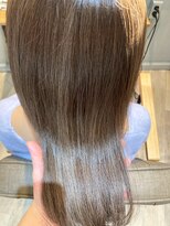 小顔オリーブカラーボブルフハイライトカラークールショート