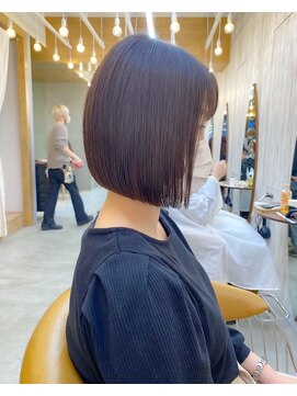 ロンドアジュール 横浜(Lond azur) 人気のぱつっと前下がりボブ【久保田夢美】横浜イメチェン