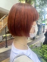エトラ 渋谷店(etora) ミニボブ　オレンジベージュ　ツヤ髪スタイル