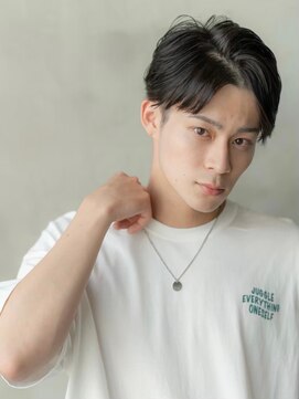 イオ 本厚木(io) アップバングニュアンスパーマビジネスメンズカット刈り上げ