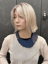 ＊くびレイヤーエモージュ前髪ハイトーンレイヤーボブ
