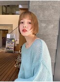 おしゃれミニボブ顔回りレイヤーワイドバング