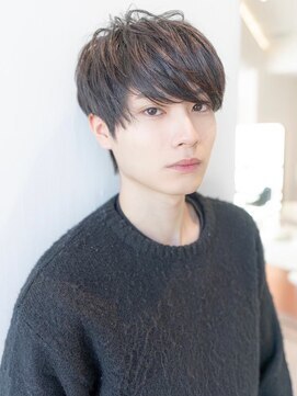 オースティン 調布アミックス(AUSTIN) ツイストパーマ七三オールバックマッシュウルフスリークショート