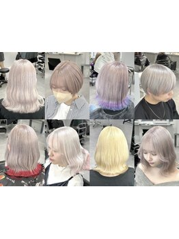 ショート×ハイトーン・特殊カラーで人気★ブリーチ/デザインカラーetc…他と違うデザインで差をつけろ！