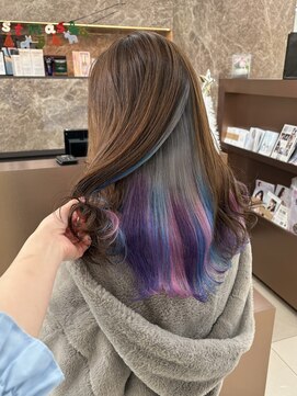 プティパ 水戸内原店(petit-pas) ◎インナーカラー×グラデーションユニコーン◎