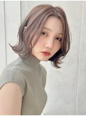 say.ハイライトブリーチなし細めハイライトブラウン大人可愛い