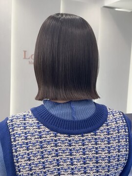 ロンド ブランシュ 錦糸町北口(Lond blanche) イメチェン外ハネボブ美髪ワイドバングミディアム縮毛矯正ボブ