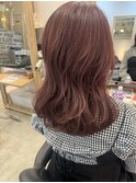 【Barouche/中島綾子】　ピンクカラー　ミディアム　堀江