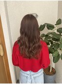 ゆるふわ巻きピンクベージュ