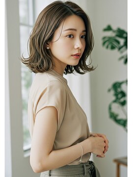 フルショウ 栄店(FURUSHO) パールベージュ/エアタッチバレイヤージュ/小顔見せ外ハネヘア