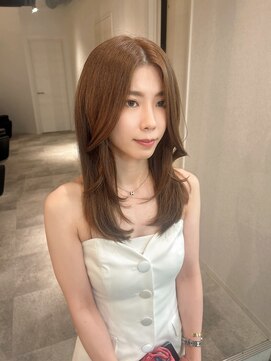 アイリー 名古屋(A/LEE) レイヤーカット/ミルクティーブラウン/韓国ヘア
