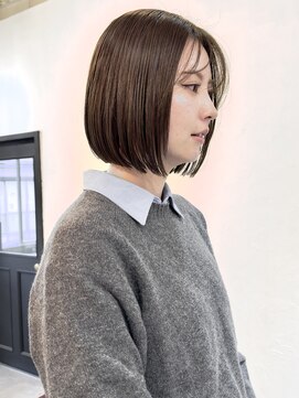 つむじ ボブ×オリーブベージュ