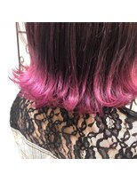 イコール 千葉(equal)&nbsp;裾カラー/外ハネスタイル/ピンクカラー/[千葉]