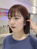 ゲーム 原宿店(GAME)&nbsp;ブリーチなしダブルカラー/ボブ/オレンジベージュ