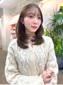 似合わせカット艶髪ミディアムレイヤー顔まわりカット