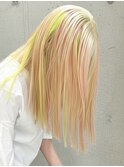 イエロー×オレンジ　ミックスカラー　デザインカラー　　原宿