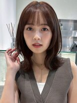 ノイ 銀座(noi) 顔周りレイヤーカットくびれヘアミルクティーベージュカラー韓国
