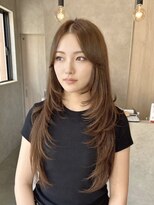 ヌーク(nook.) ワンホンレイヤー/ミルクティーブロンド/ダークブルー/佐賀美容