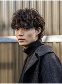 原宿メンズパーマルーズパーマ緩めシャドウパーマッシュウルフ