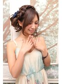編込みサイドアップ