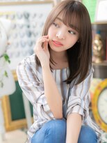 カバーヘア ブリス 川口(COVER HAIR bliss)&nbsp;斜めバング×ワンカールの好感度セミディa川口10代20代30代