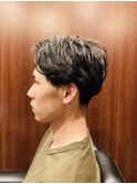 ナチュラルスパイラルヘア/ビジネススタイル/床屋/理容室/田町