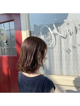 キングスベリー(Hair Relaxation King's Berry) ボブレイヤー×鎖骨ミディアム×マロンベージュ