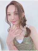 ニュアンス編みおろしヘアセット