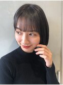 【竹之内蔵人】艶感黒髮丸みボブ/小顔ライン/耳掛けボブ<錦糸町>